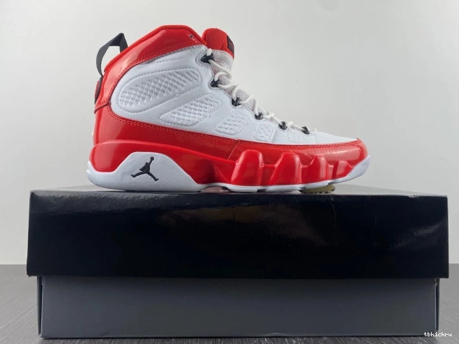 Cheap TBK White Jordan 9 Air Retro Red Gym 302370-160 0630